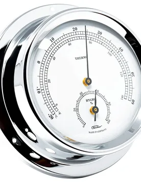 Range 100 Thermometer&hygrometer Chrome 125 mm unisex - fischer - FashionsVida