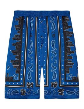 Pantaloncini con stampa Paisley