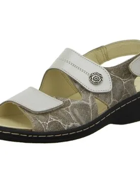 Keilabsatzsandalen Sandaletten Bequem-Pantoletten,Nuss/taupe 1044770 2 38 - Longo - FashionsVida