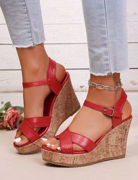 Sandalias de plataforma con suela gruesa y puntera abierta, botas de motocicleta de plataforma, sandalias romanas versátiles
