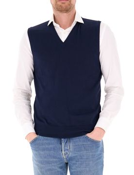 Gilet scollo V BLU NOTTE 48
