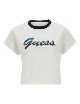 SS CN SCRIPT CROP TEE female