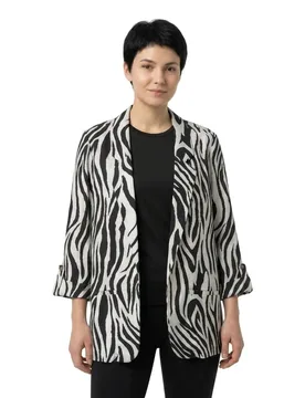 Blazer Jesmilo Loose Silver Lining / Sina Zebra Black XL - Vero moda - FashionsVida