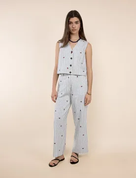 Chaleco de rayas de mujer temis - El Ganso - FashionsVida