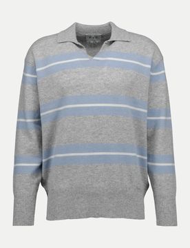 Polopullover mit Streifen Grau 52