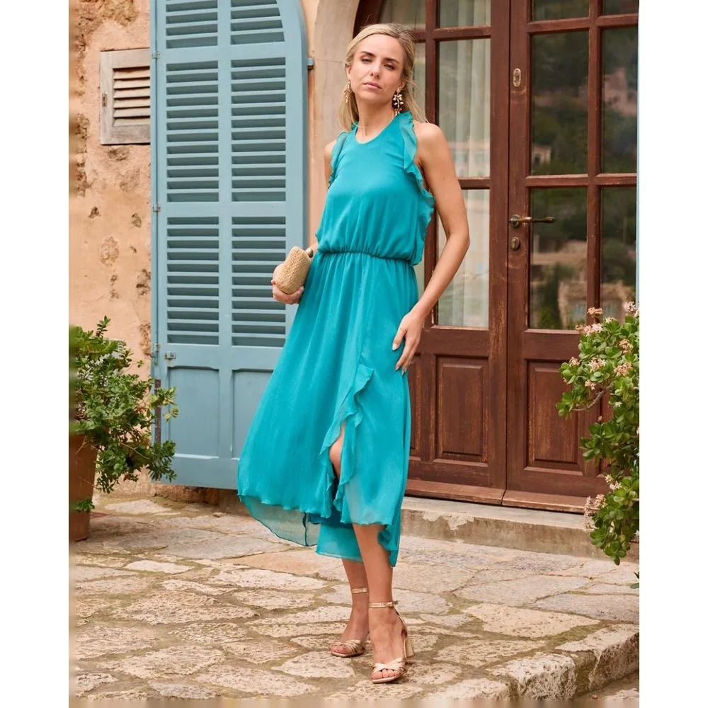 Vestido de invitada con volantes - Polin et Moi - FashionsVida