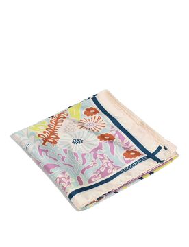 Foulard In Seta Con Stampa Floreale