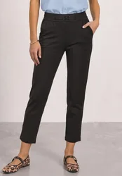 Slim Leg Hose mit Schnallendetail female Braun