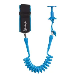 Leash De Surf Bodyboard Coil Bicep Cyan One Size unisex