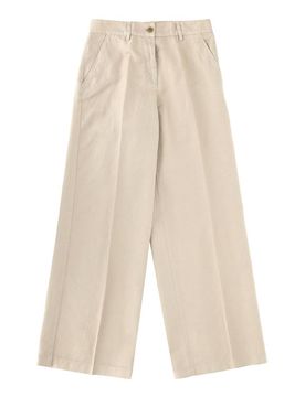 Pantaloni cropped a gamba larga