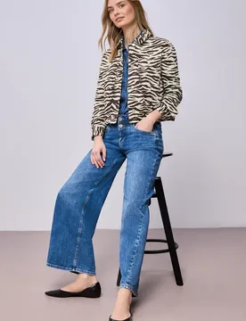 Overshirt mit Zebra-Print female Beige - Street One - FashionsVida