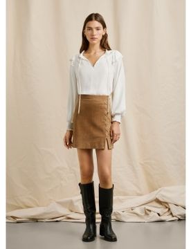 Para mujer. PL9011881 Falda Sonna (L), Casual, Piel