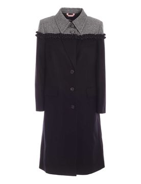 Cappotto con inserto spigato