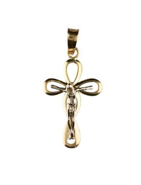 Croce uomo in Oro Giallo e Bianco GL100047