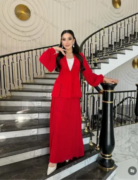 Luxury Red Women Suits Skirt Set 2 Piece Blazer+Prom Dress Beaded Customized Office Lady Jacket Wedding Tuxedos Party Gown Robe - Aliexpress - FashionsVida