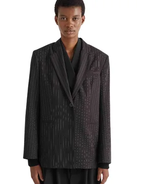 BLAZER GESSATO NERO E BIANCO - MEIMEIJ - FashionsVida