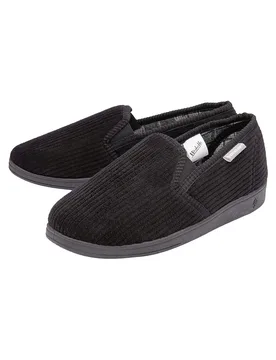 Mens Tartan Lined Slippers With Memory Foam - - Size: 8 - Dunlop - FashionsVida