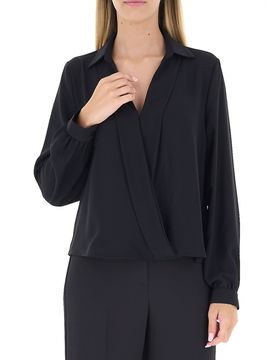 Blusa scollo a V NERO M