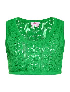 MYMO Top de punto verde hierba