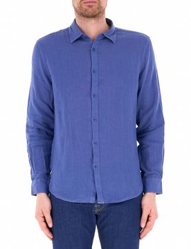 BOMBOOGIE Camicia in lino BLU L