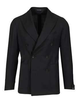 Blazer Doppiopetto In Tessuto Spinato
