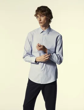 Sfera - Camisa regular microraya - Sfera - FashionsVida