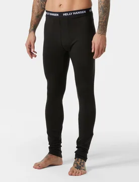 Men's Lifa Merino Midweight Winter Trousers Black M - Black - Male - Helly Hansen - FashionsVida