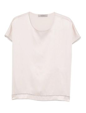 Maglia in raso con scollo a V