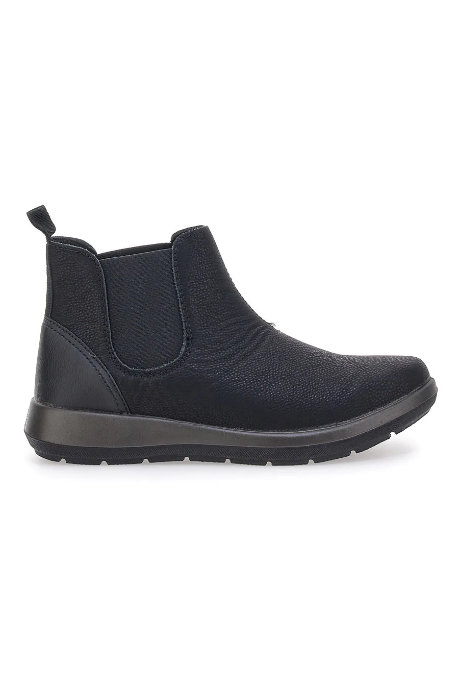 Stivaletti neri con inserti elastici e suola leggera 59 WG 38 - Inblu - FashionsVida