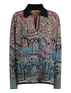 Jumper a maglia a stampa grafica