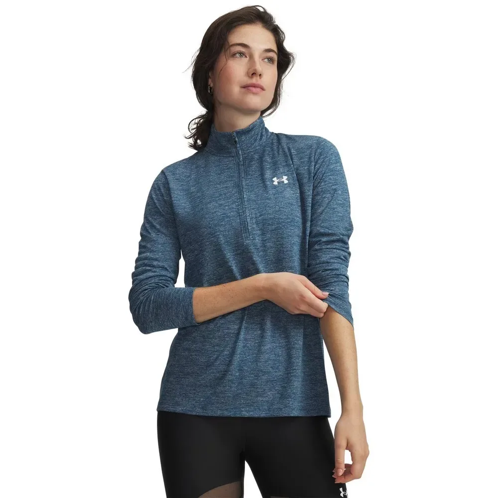 Sweat à Demi-zip Tech Twist Blue L - Under armour - FashionsVida