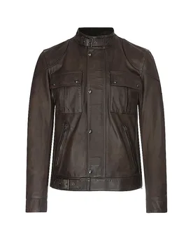 Blouson en cuir GANGSTER marron 52 - Belstaff - FashionsVida