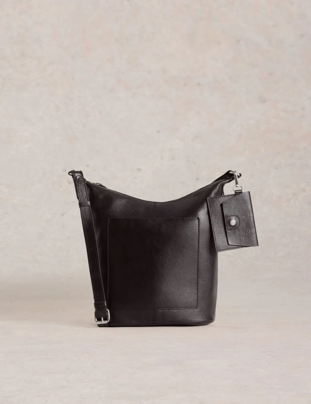 Leather Cross Body Bag Black female - White stuff - FashionsVida