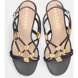Sandalias de tacón Clarice de mujer en napa suave