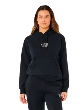 Felpa Con Cappuccio Surf Staple Relaxed Black 2XS