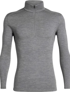 Funktionsunterwäsche aus Merinowolle M Merino 260 Tech LS Half Zip Gritstone Heather für Herren aus Wolle Größe M Grau - Icebreaker - FashionsVida