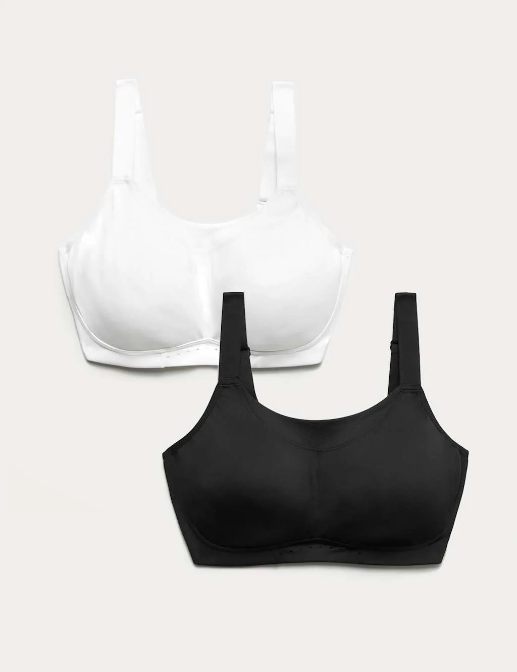Pack Ultimate Support Non Wired Sports Bras A-H White Mix female - Goodmove - FashionsVida