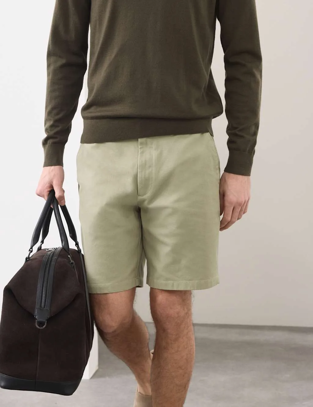 Textured Shorts Light Olive male - Autograph - FashionsVida