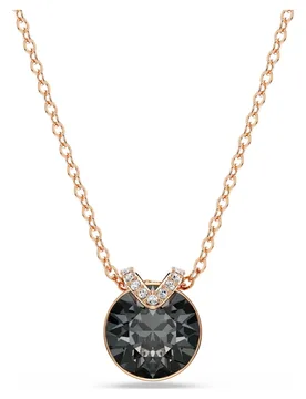 Pendente Bella V, Taglio Round, Grigio, Finitura oro rosa 18K OS - Swarovski - FashionsVida