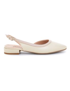 Ballerine Beige Made in Italy con cinturino 6011 39