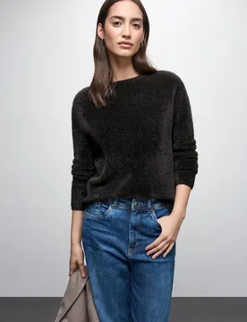 Federgarn Pullover female Braun - Street One - FashionsVida