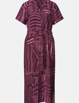 Midikleid mit Bowling-Kragen Violett 40