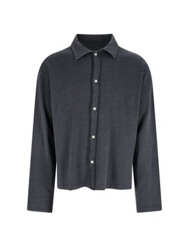 Linen-Cotton Button-Up Shirt for Men