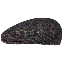 Colour Spots Driver Flat Cap by - navy - Size: 60 cm
