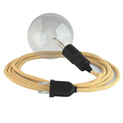 Cables Suspension Luminaire Rz10 Zigzag 5 M Yellow / Black One Size