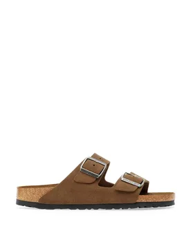 Arizona Leather Buckle Flat Sandals Brown female - Birkenstock - FashionsVida