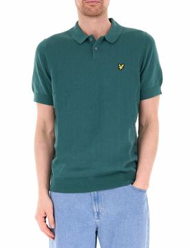 Polo in cotone VERDE BOTTIGLIA M