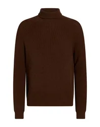 Rollkragenpullover Herren Schokobraun L Herren