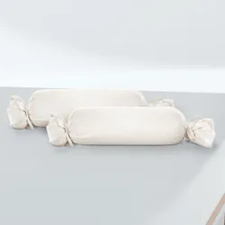 Feinjersey-Nackenrollenbezug Doppelpack natur, 2x 15x40 cm