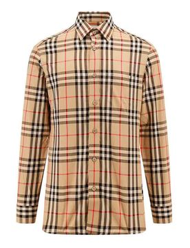 Camicia in cotone con motivo check